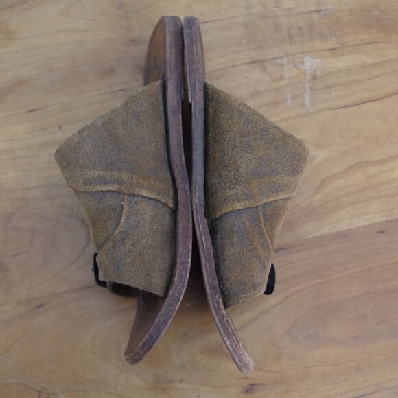 Free People Pre Distressed Double Buckle Leather Sandals Size 39 - Picture 8 of 11